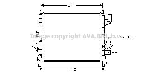 AVA QUALITY COOLING Радиатор, охлаждение двигателя RT2238